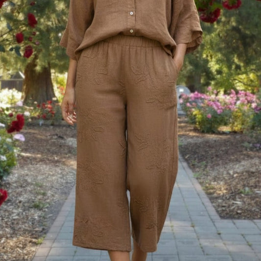 DORA EMB BARREL PANTS