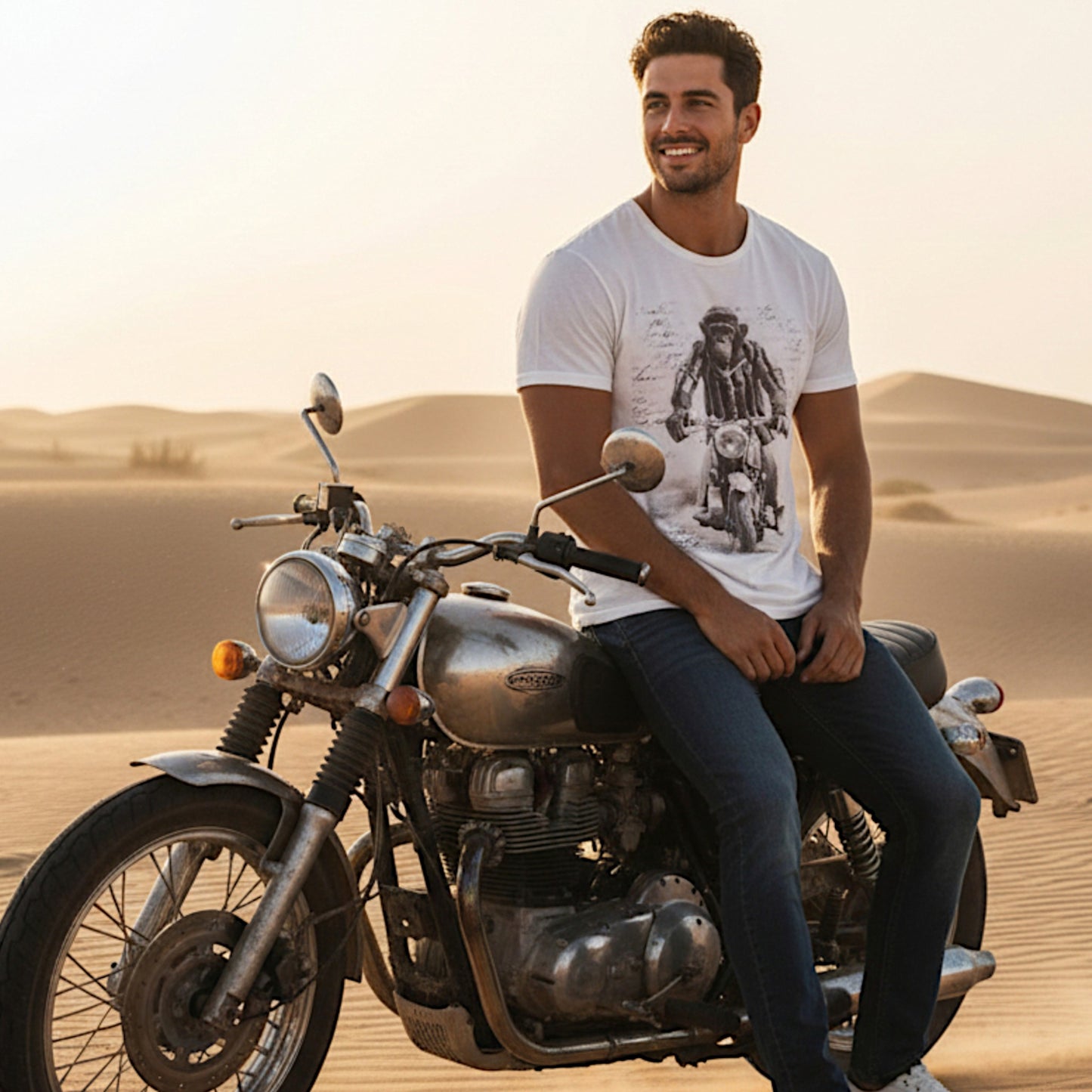ROMEO MONKEY MOTORCYCLE T-SHIRT