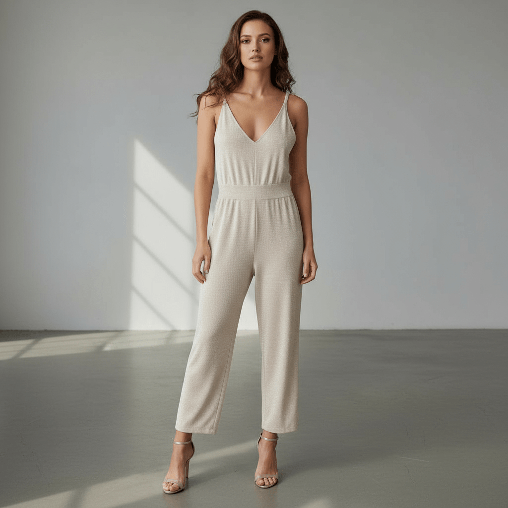 KAMILA VISCOSE LUREX ROMPER